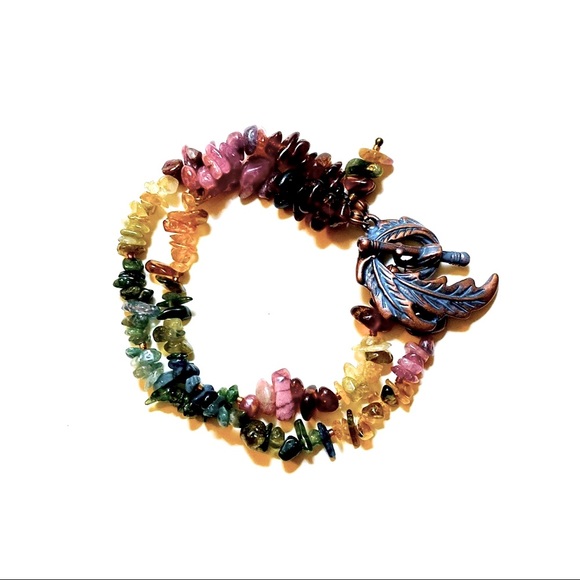 Rainbow Tourmaline Double Strand Bracelet - Picture 4 of 8